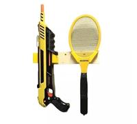 Wall Mount for Salt Gun & Electric Fly Swatter - Space-Saving Holder for Bug-Away Tools - Secure Storage for Indoor & Outdoor Use