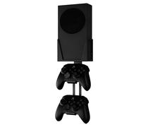 Wall Mount for Xbox Series S - All Metal Space-Saving Bracket with Detachable Controller & Headphone Holder Accessories for Series S, Ventilated Heat Dissipation Design and Easy Installation, Black