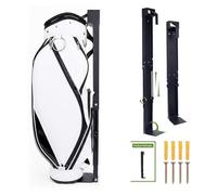 Wall Mount Golf Bag Stand,42.5”H*4.33”L,Storage Organizer for Golfing Clubs＆Bags,Air Spring Sliding SystemSpace Saving,Adjustable Height,Easily Install,Black