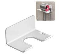 Wall Mount Hair Dryer Holder, No Drill Hairdryer Holder Station, Stainless Steel Hair Dryer Stand for Bathroom, Includes Plug & Cord Hook, Space-Saving Design for Tiles, Marble, and Smooth Walls