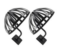 Wall Mount Hat Display Rack with Contemporary Design 2pcs Black Hat Holder Storage and Display Solution for Baseball Caps and Wigs for Homes and Clothing Stores