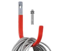 Wall Mount | Heavy Duty Hooks | Rust Resistant Water Hanger for Extra Security Storage of Extension Cords, Ropes