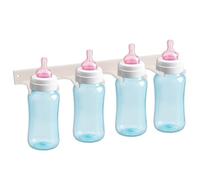 Wall Mount Holder for Dr. Brown's Narrow & Wide-Neck Bottle, Baby Accessories, Waterproof ABS Material Baby Bottle Rack Storage with Fittings for Cabinet Doors or Kitchen Walls