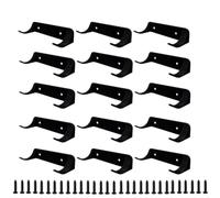 Wall Mount Hook for Speed Champions Cars 8 Wide - Secure Display Bracket Kit for Brick Car Models - Vertical Stand for Collection Showcase Black ABS 12 Piece Set(Black 15 pcs)