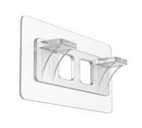 Wall Mount Hook Wall Hook Coat Hanger Picture Hanging Hook No Nails Acrylic Trapezoidal Clip Suitable for Classroom Organizing Living Room, Extended Shelf Support