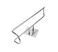 Wall Mount Ice Skates Holder Display Rack for Inline Quad Skates | Iron Slotted Tube Build, Silver Finish, Home or Locker Room Use, Space Saving and Display Ready
