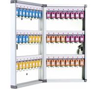 Wall Mount Key Cabinet Lock Box - Aluminum Alloy Key Organizer with Lock, Secure Key Storage Solution for Home, Office, School, Hotel, Business