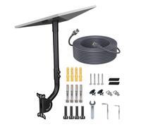 Wall Mount Kit for Starlink Gen 3 with 30M Outdoor Cable by MMOBIEL - Adjustable Heavy-Duty Carbon Steel Mount for Starlink Gen 3 - Weather-Resistant Wall & Roof Mounting Kit - Easy Installation