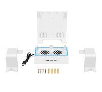 Wall Mount Kit with Detachable Controller Holder Heat Dissipation Cooler for Game Console Storage Holder Stand Built-in Cooling Fan Controller Hanger