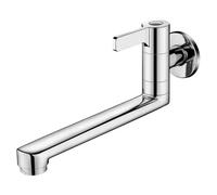 Wall Mount Kitchen Faucet - Flexible Water Sprayer Rotating Tap