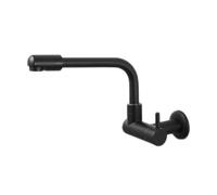 Wall Mount Kitchen Sink Tap 360° Rotation Cold Water Tap Single for Laundry Sink Bathroom Basin Single Handle G1/2,Chrome,28CM LWX