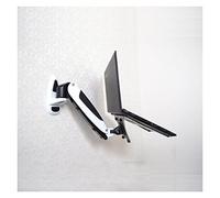 Wall Mount Laptop Holder, Gas Spring Arm for 10-17 Inch Notebook, Aluminum Alloy Full Mot Lapdesk with 360 Rotat, Tilt & Swivel, Cable Mannt, Max Load 8kg, GM111W-LP1