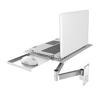 Wall Mount Laptop Holder Workstation with Mouse Tray, Vented Tray, Tilt and Fold-up Design for Space-Saving Desk Organization