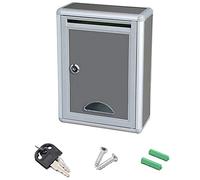 Wall Mount Lockable Mailbox Outdoor Galvanized Metal for Large Capacity Commercial Rural Home Decorative & Business Parcel Box Packages Slot Secure Mailboxes for Outside