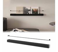Wall Mount Magazine Rack Holder Black Metal Detive Brochure Display Stand 39.4" Pamphlet Sto Shelf for Home Office Waiting Room 1 Pack Slish