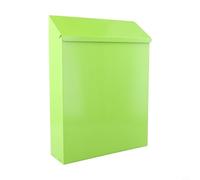 Wall Mount Mailbox for Home and Garden - Lockable Iron Mailbox with 2 Keys, Rustic Vintage Design, Outdoor Metal Letterbox Decor for Wall(Green)