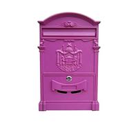 Wall Mount Mailbox, Vintage Letter Mail Post Box Mailbox Letterbox que Metallic for Wallmount, 26X8X41Cm