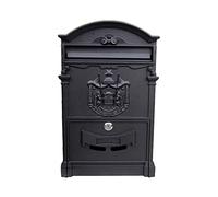 Wall Mount Mailbox, Vintage Letter Mail Post Box Mailbox Letterbox que Metallic for Wallmount, 26X8X41Cm