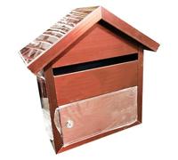 Wall-Mount Mailboxes Wall Mount Mailbox Vintage Outdoor Warehouse Apartment Garden Locking Mail Post Box Baking Paint Garden Locking(Light Color)