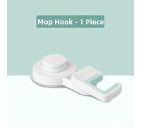 Wall Mount Mop Holder Bracket With No Drill Installation And Suction Cups, Designed For Organizing For Kitchen And Bathroom Cleaning Tools Efficiently(A)