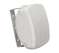 Wall-Mount Outdoor Patio Speaker - 5.25” 2-Way Weatherproof Wall or Ceiling Mounted Commercial Speakers w/Built-in 70V Transformer, Waterproof Cabinet, Aluminum Grill, for Pool, PA, Indoor(White)