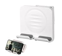 Wall Mount Phone, Cell Phones Holder, 4.33x2.2in Adjustable Tablet Bracket, Smartphone Clamp, 360 Rotation Space-Saving Design for Kitchen Home, Desk Bedroom Bedside, Cabinet
