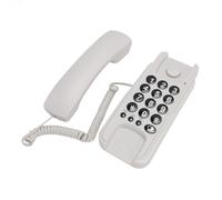 Wall Mount Phone for Hotel Office, Corded Volume Adjustable Ringer Redial Wall Telephone (White)