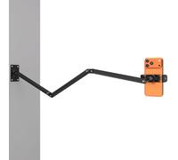 Wall Mount Phone Holder,Phone Holder for Desk Bed,3-Stage Aluminium iPhone Stand,Foldable Extendable Arms Heavy Duty Drilling Base,Compatible with 3.5~7.5" iPhone/HTC/LG/Huawei/Galaxy/Smartphones