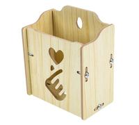 Wall Mount Phone Holder Wooden Remote Controller Stand for Living Room