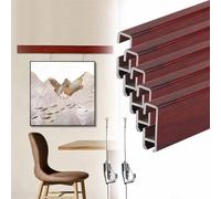 Wall Mount Picture Rail Hanging System 30 150 300 Cm Length, Reverse Snap Art Hanging Gallery Kit for Studio, Aluminum Alloy Picture Hanger Track Set(5 pcs,L 230 CM)