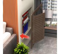 Wall Mount Pipe Access Door Cover - Vent Systems Inspection Hatch Panel, Decorative Brown Wood Grain Drywall Access Plate (16x22in, 40x55cm) for Easy Access and Maintenance