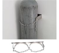 Wall Mount Propane Tank Bracket, 304 SS Gas Cylinder Fixed Rack 40/50L Wall-Mounted 12/23/34 in Adjustable Chain