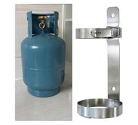 Wall Mount Propane Tank Bracket, Gas Cylinder Storage Rack Metal Bracket Inner Diameter 4.5-5.7 in Height 11.2-13.4 in