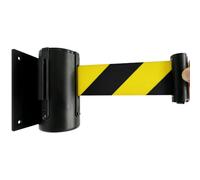 Wall Mount Queue Barrier Belt, Retractable Barrier, with Carbon Steel Baking Painted Case, Safety Cordon Crowd Control 2/3 / 5M, Warning Belt People Guidance System, for Airports, Banks (3M)