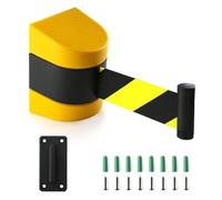 Wall Mount Queue Belt Barrier 2/3/5/10M Retractable Crowd Control Wall Barrier with Mounting Accessories,for Playground Park Hotel Crowd Control/a/5M/16.4Ft