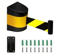 Wall Mount Queue Belt Barrier Retractable Crowd Control Wall Barrier with Mounting Accessories,for Playground Park Hotel Crowd Control/a/5M/16.4Ft