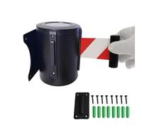 Wall Mount Queue Crowd Control Barrier Rope Belt Queuing Safety Tape Cordon Airports Banks School(10M/32FT)