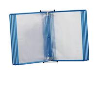Wall Mount Reference Organizer - Catalog Display Rack, 10 Double-Sided Pockets Wall Mount Reference System, A4 Letter-Size, 20 Sheet Capacity Universal Pockets, Pvc And Metal Binder Organizer,Blue