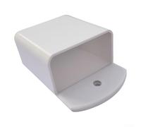 Wall Mount Remote Holder Self-Adhesive Plastic Rack Remote Control Storage Box Wall On Black AC Remote Organizer Wall Mounted Dust for proof Case Small Plastic Caddy for TV Remotes White Finish(White)