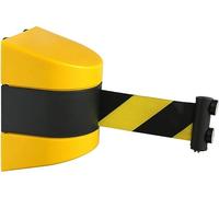 Wall mount retractable barrier belt, Magnetic - 5M/10M Crowd Control Ribbon with Safe Braking System and Locking Button,Magnet Adsorption(B,10M/32FT)