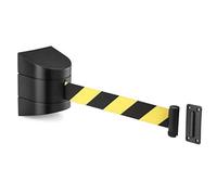 Wall Mount Retractable Belt Barrier for Crowd Control, 10M Queue Guide System with Adjustable Strap, Secure Corridor Management