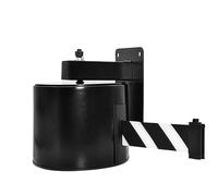 Wall Mount Retractable Belt Barrier for Crowd Control, Bright Warning Color, Durable Iron Cover, Ideal for Stores and Airports