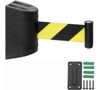 Wall Mount Retractable Belt Barrier, Queue Barrier Belt with Mounting Accessories for Playground Park Hotel Crowd Control, 2/3/5/10M Optional Safety Cordon Barrier