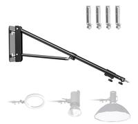 Wall Mount Ring Light Boom Arm, 180° Swivel Triangle Wall Mount for Ring Light, LED Video Light, Monolight, Softbox, Strobe, Camera - Space-Saving Lighting Arm for Studio or Salon (71inch/180cm)