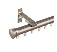 Wall Mount Roman Rod, 70 To 600cm Heavy-Duty Curtain Rail Track System With Brackets Perfect For Privacy In Open Rooms, Decorative Drapery Rods Set(Champagne,9.2FT/280CM)