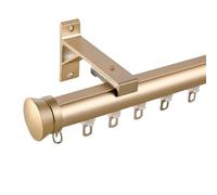 Wall Mount Roman Rod, 70 To 600cm Heavy-Duty Curtain Rail Track System With Brackets Perfect For Privacy In Open Rooms, Decorative Drapery Rods Set(Gold,7.5FT/230CM)