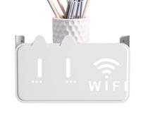 Wall Mount Router Holder, Acrylic Router Storage Shelf, Space Saving Cable Organizer, Decorative Router Stand, Multifunctional , Adhesive Router Mount, Home Networking Shelf