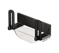 Wall Mount Router Holder, for WiFi Cable Organizer, Carbon Steel Shelf with No Drill Installation, Adjustable Spacing, 18.5 x 6 x 8 cm, Black(A Black)