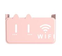 Wall Mount Router Shelf - Acrylic Adhesive Router Bracket with Back Mount Design, Compact Cable Organizer Bracket for Modem, Remote Control Storage, Org