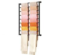 Wall Mount Scarf Display Stand, Metal Clothing Rack for Shawl Fabric Storage in Commercial Retail Stores